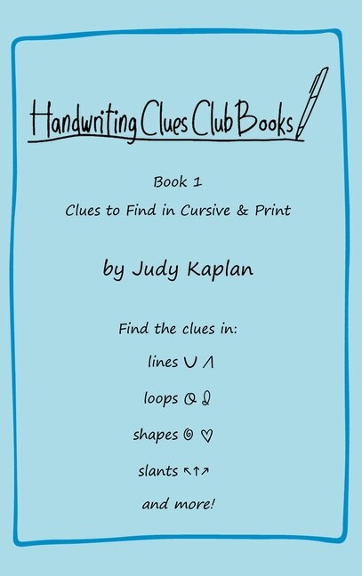 Couverture_Handwriting Clues Club - Book 1