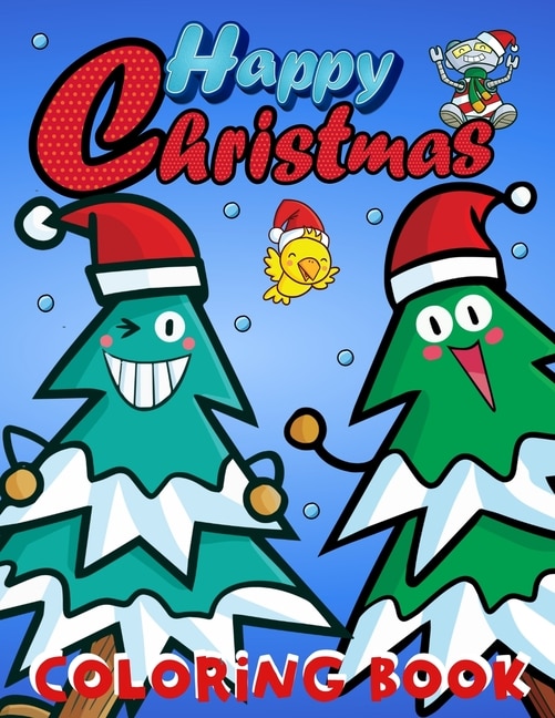 Front cover_Happy Christmas Coloring Book For Kids