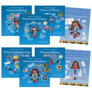 Front cover_Women in STEM Paperback Book Set with Coloring and Activity Books