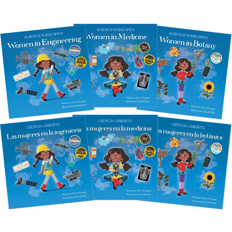 Front cover_More Women in Science English and Spanish Paperback Set