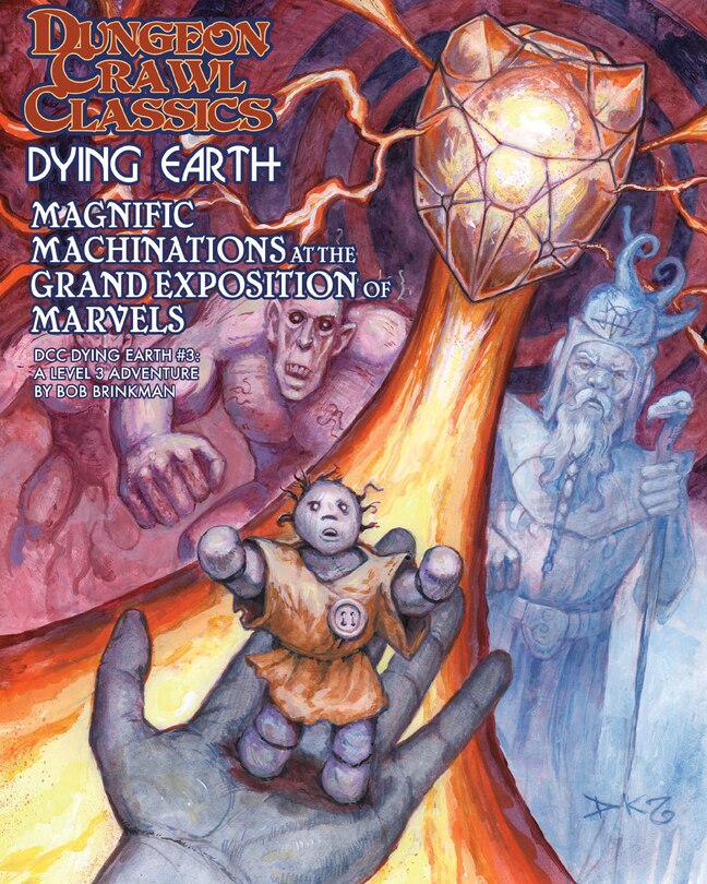 Front cover_Dungeon Crawl Classics Dying Earth #3: Magnificent Machinations at the Grand Exposition