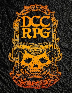 Front cover_Dungeon Crawl Classics Core Rulebook—Demon Skull Monster Hide Edition