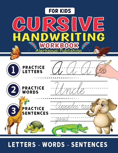 Front cover_Cursive Handwriting Workbook For Kids