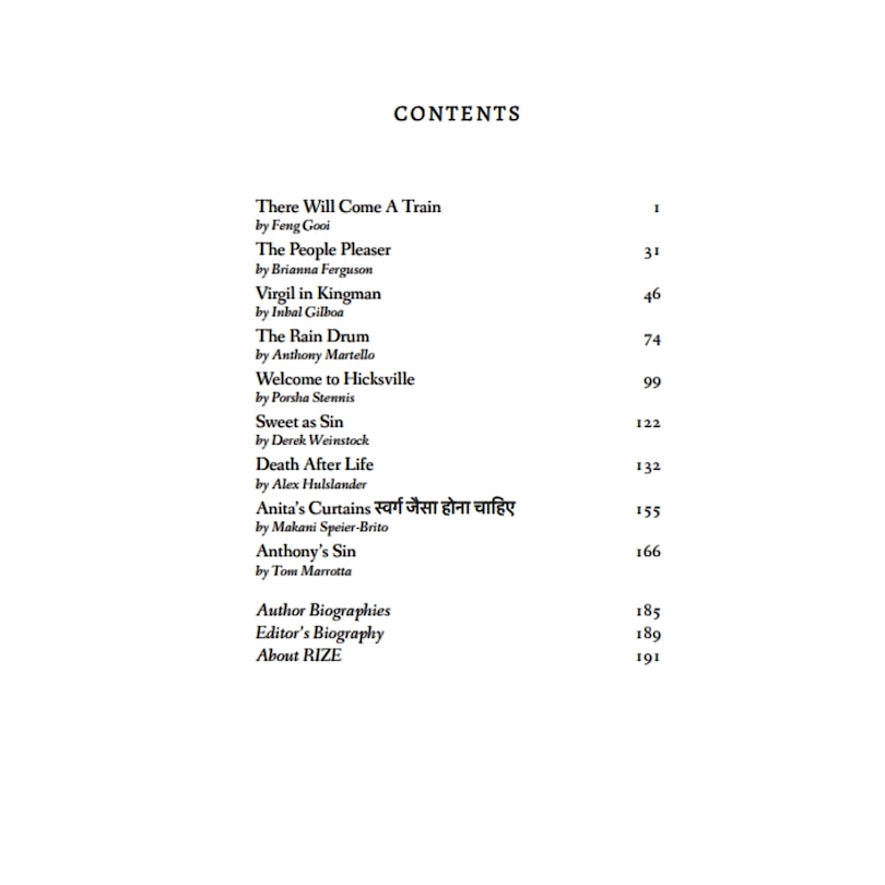 Front cover_Rize Short Story Anthology, Volume 1