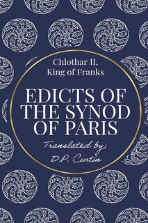 Front cover_Edicts of the Synod of Paris