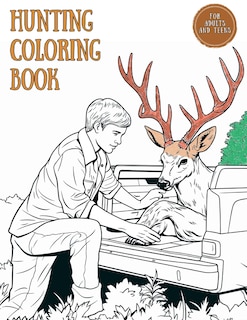 Front cover_Hunting Coloring Book for Adults and Teens