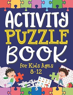 Front cover_Activity Puzzle Book for Kids Ages 8-12
