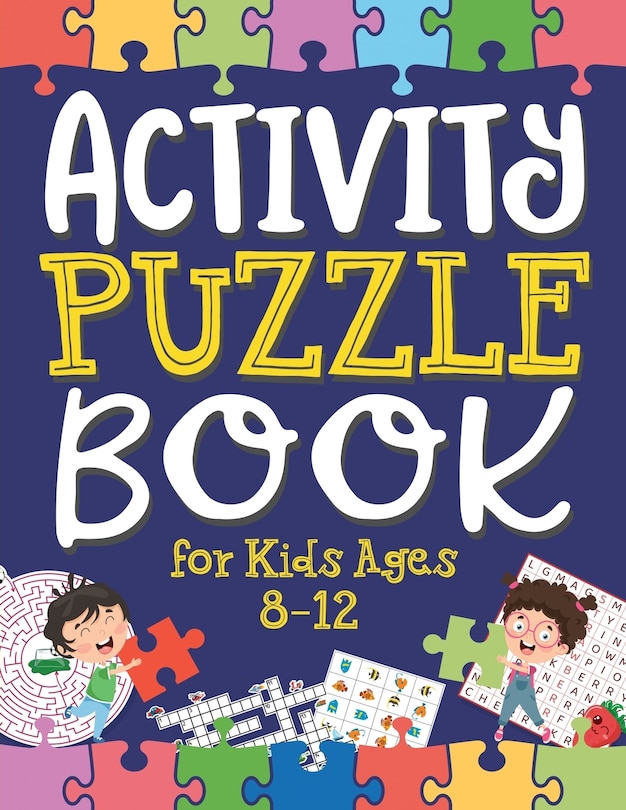 Front cover_Activity Puzzle Book for Kids Ages 8-12