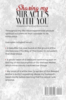 Front cover_SHARING MY MIRACLES WITH YOU Unexplained Spiritual Occurrences