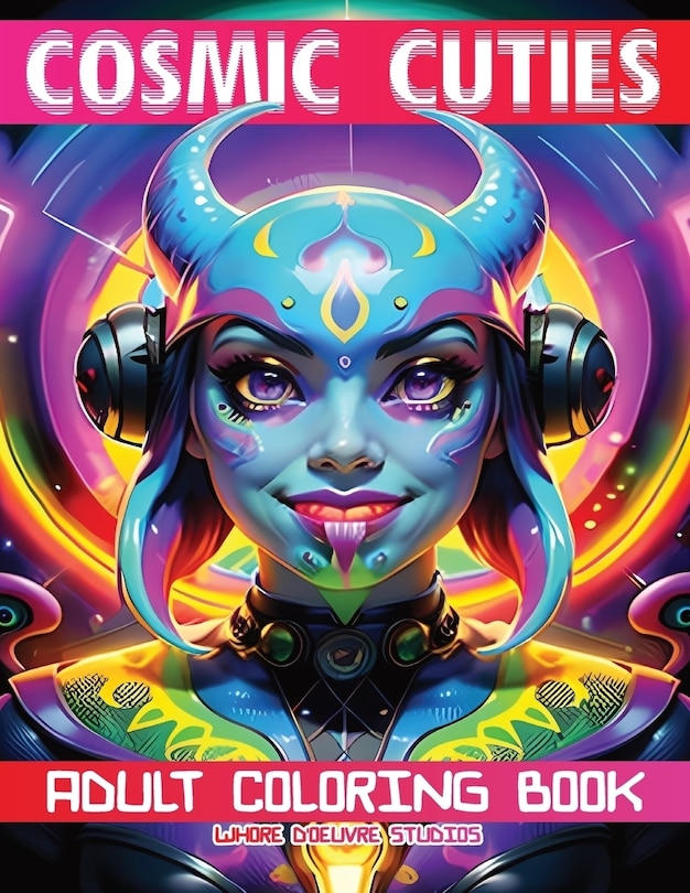 Front cover_Cosmic Cuties NSFW Adult Coloring Book