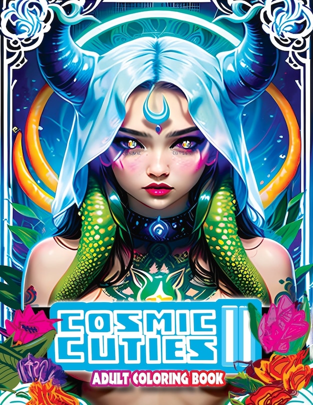 Front cover_Cosmic Cuties II NSFW Adult Coloring Book