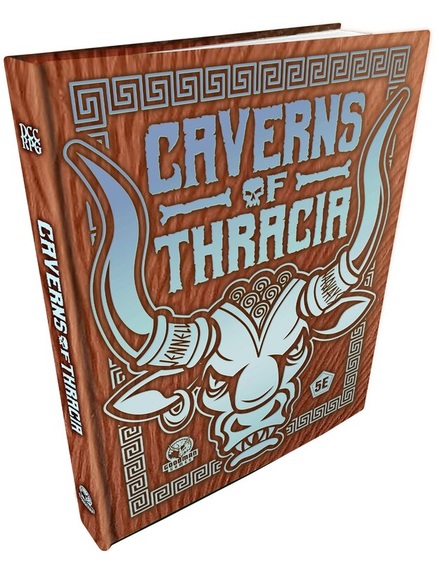 Front cover_The Caverns of Thracia (5e) Minotaur Hide Cover