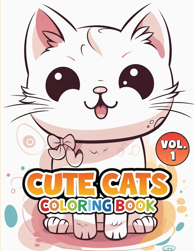 Front cover_Cute Cats Coloring Book
