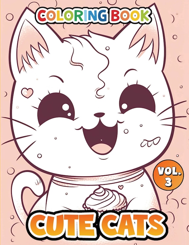 Front cover_Cute Cats Coloring Book