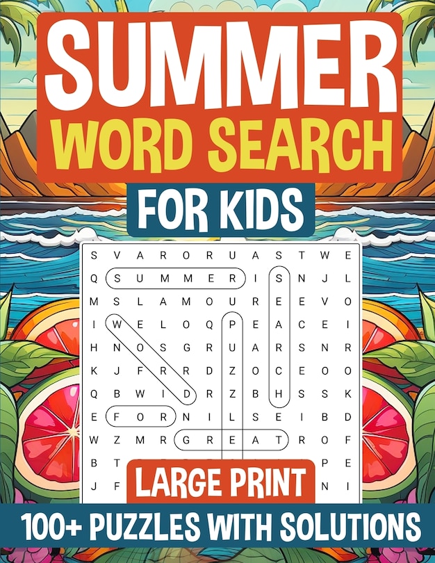 Couverture_Summer Word Search for Kids Large Print