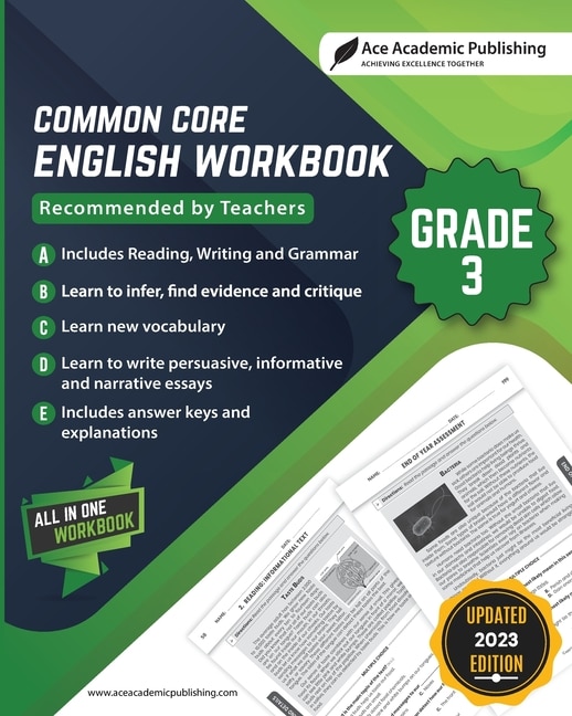 Common Core English Workbook: Grade 3