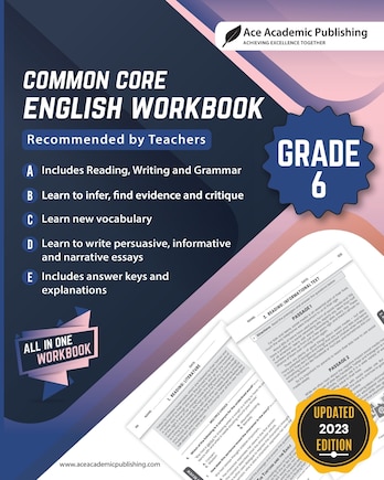 Common Core English Workbook: Grade 6