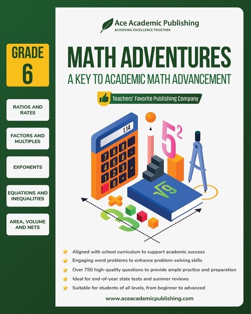 Front cover_Math Adventures - Grade 6