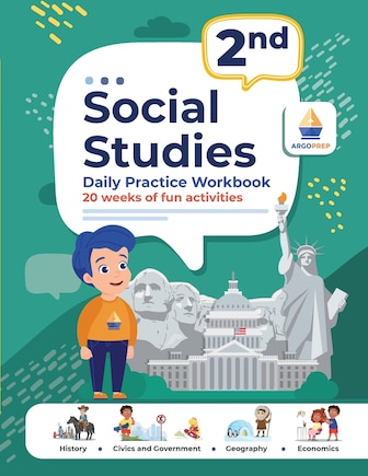 2nd Grade Social Studies: Daily Practice Workbook 20 Weeks of Fun Activities History Civic and Government Geography Economics + Video Explanation Each Question: Daily Practice Workbook 20 Weeks of Fun Activities History Civic and Government Geography Economics + Video Explanations