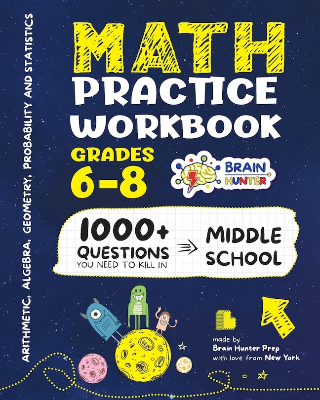Front cover_Math Practice Workbook Grades 6-8