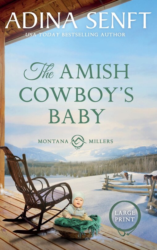 Front cover_The Amish Cowboy's Baby (Large Print Hardcover)