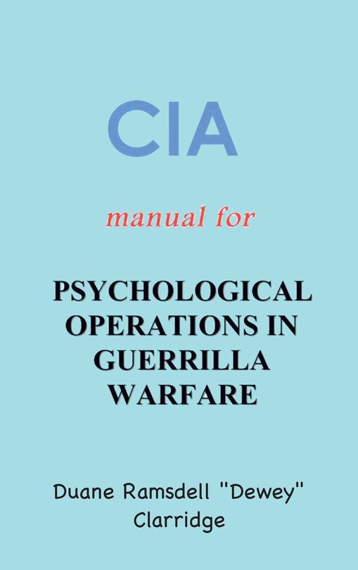 Front cover_CIA Manual For Psychological Operations in Guerrilla Warfare