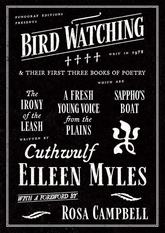 Couverture_Bird Watching and their First Three Books of Poetry