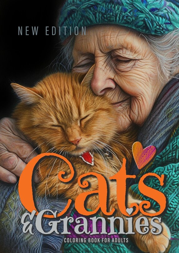 Front cover_Cats and Grannies Coloring Book for Adults New Edition