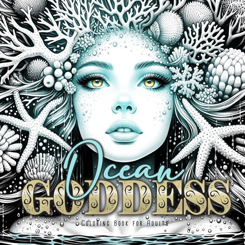 Front cover_Ocean Goddess Coloring Book for Adults