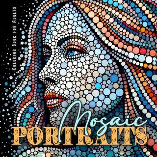 Couverture_Mosaic Portraits Coloring Book for Adults