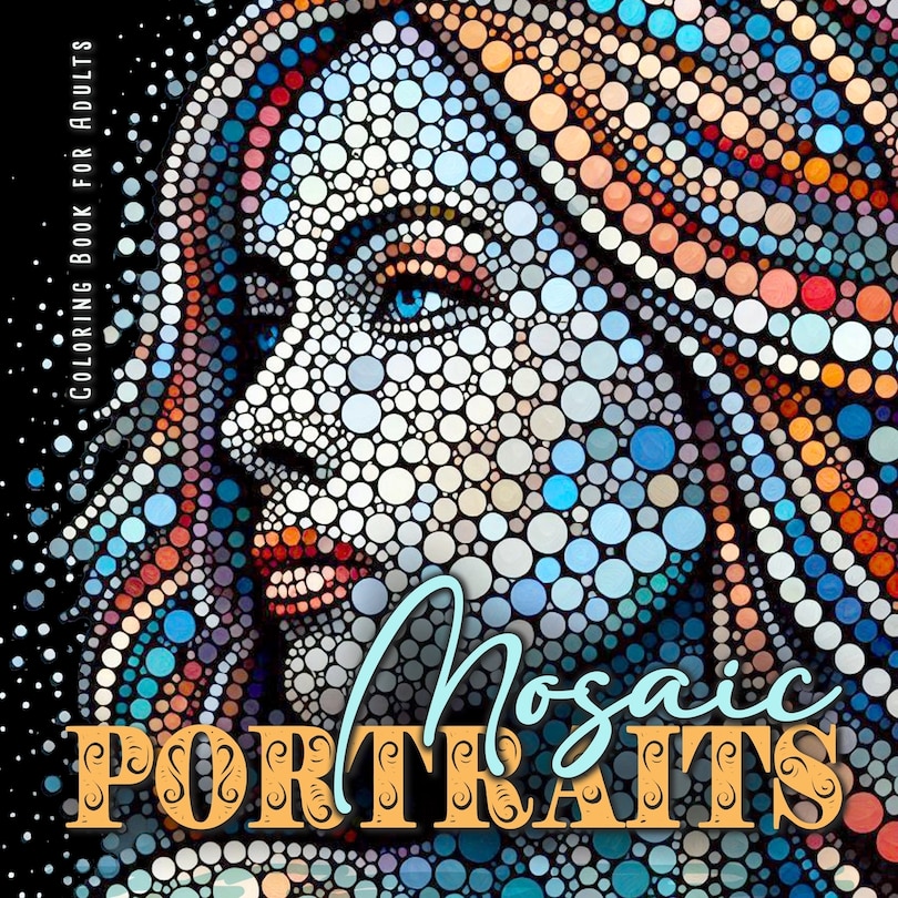 Couverture_Mosaic Portraits Coloring Book for Adults