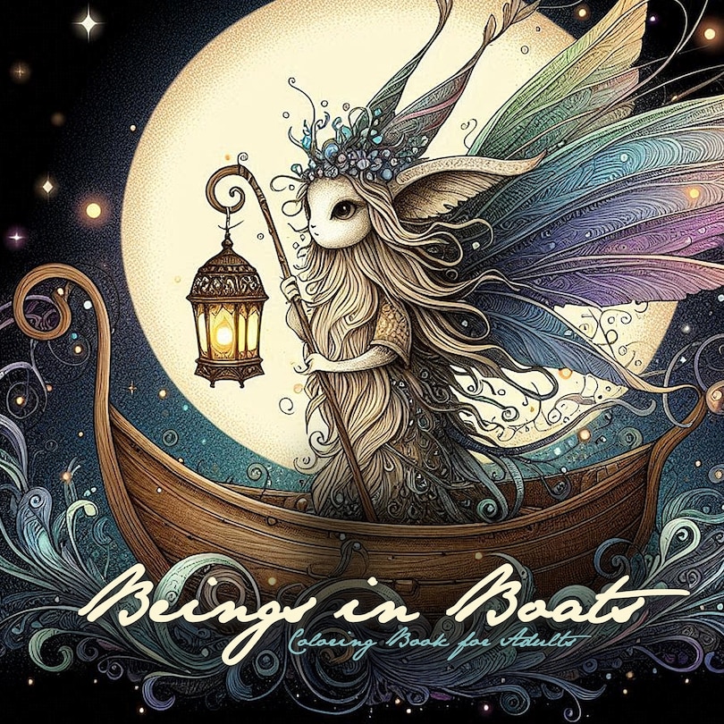 Front cover_Beings in Boats Coloring Book for Adults