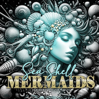 Front cover_Sea Shell Mermaids Coloring Book for Adults