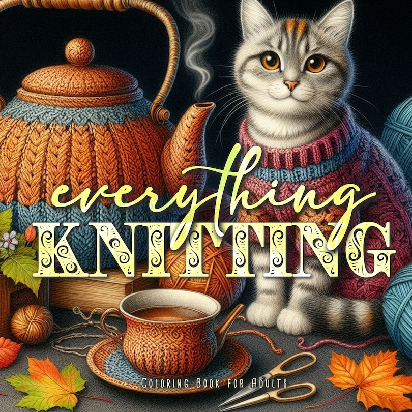 Front cover_All Knitting Coloring Book for Adults