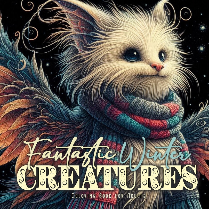 Front cover_Fantastic Winter Creatures Coloring Book for Adults