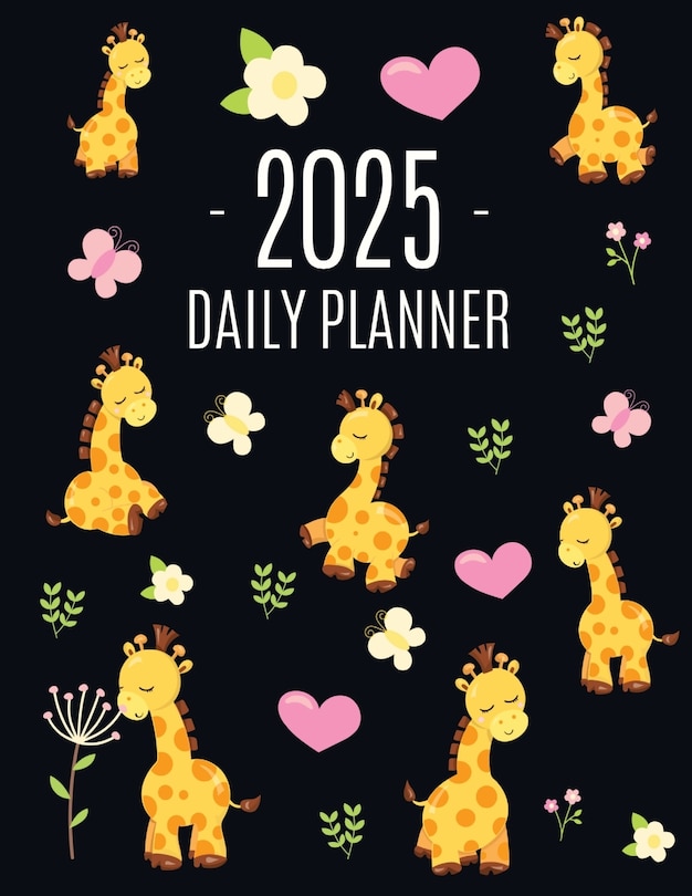 Couverture_Cute Giraffe Planner 2025