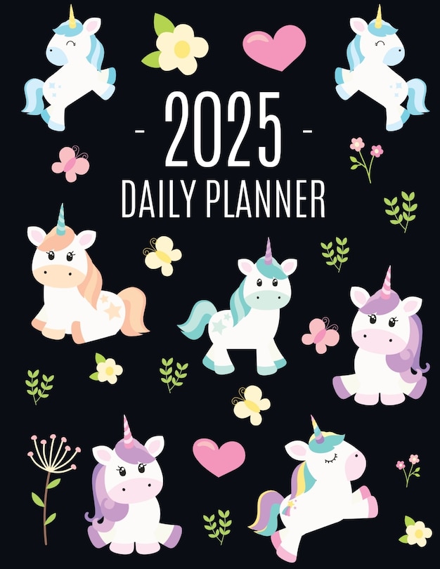 Couverture_Unicorn Daily Planner 2025
