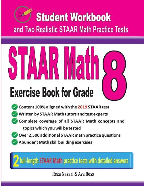 Front cover_STAAR Math Exercise Book for Grade 8
