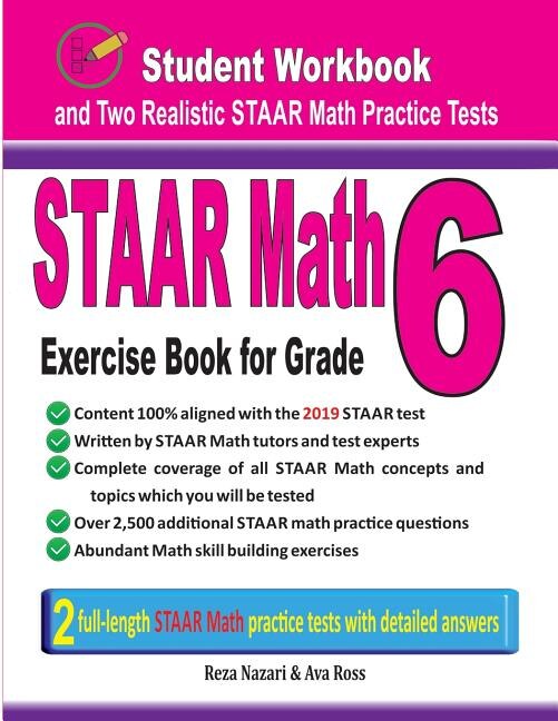 Front cover_STAAR Math Exercise Book for Grade 6