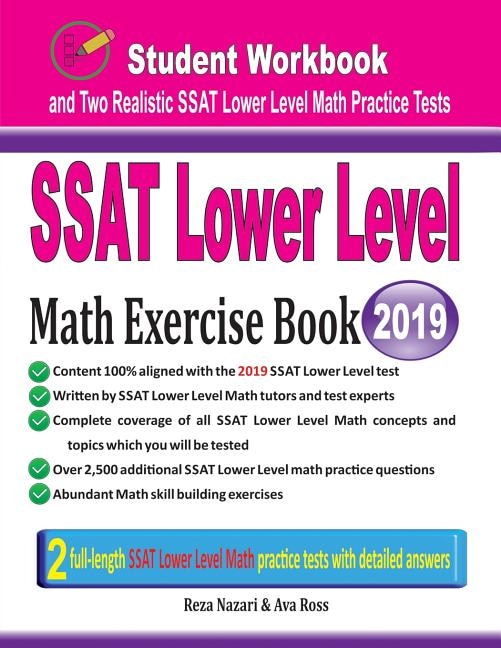 Front cover_SSAT Lower Level Math Exercise Book