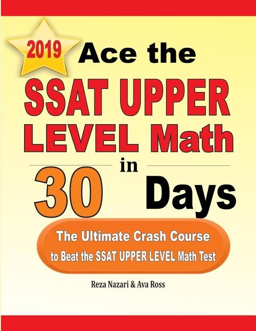 Front cover_Ace the SSAT Upper Level Math in 30 Days