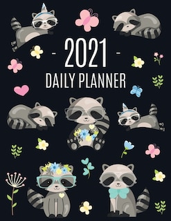 Front cover_Raccoon Daily Planner 2021