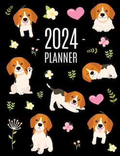 Beagle Planner 2024: Cute Daily Organizer (12 Months) Pretty Scheduler With Friendly Pooch