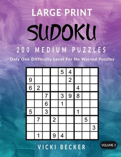 Couverture_Large Print Sudoku 200 Medium Puzzles