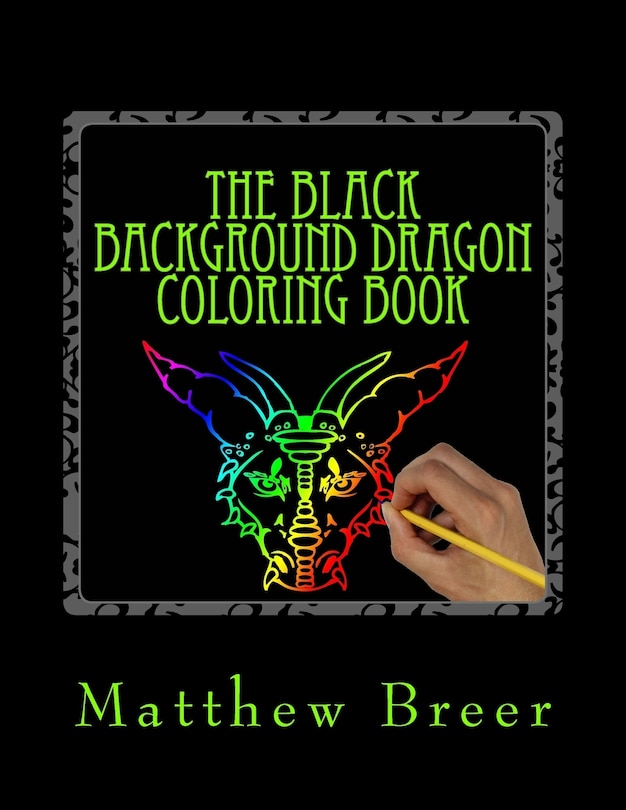 Front cover_The Black Background Dragon Coloring Book