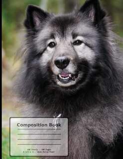 Keeshond Composition Book / Notebook, Wide-ruled, 8 1/2 X 11, 100 Sheets