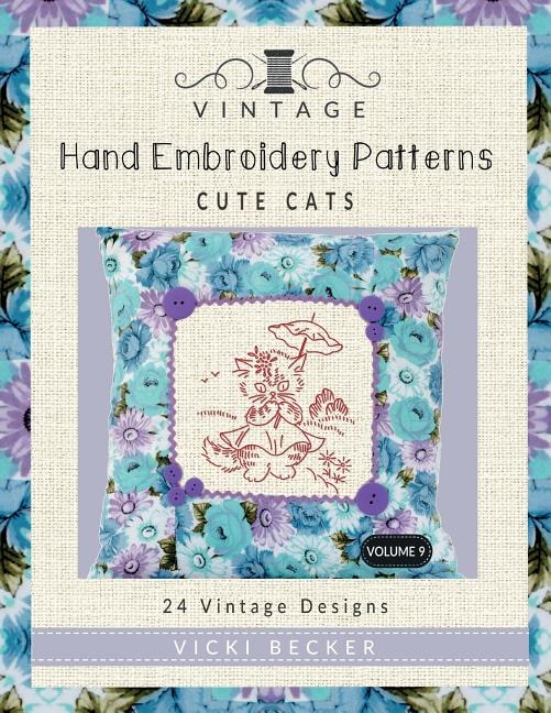 Front cover_Vintage Hand Embroidery Patterns Cute Cats
