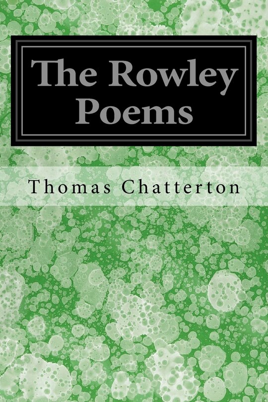 Front cover_The Rowley Poems