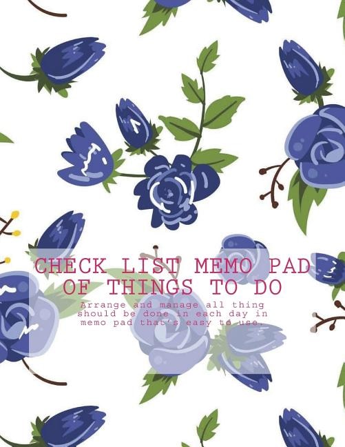 Front cover_Check List Memo Pad of Things to Do