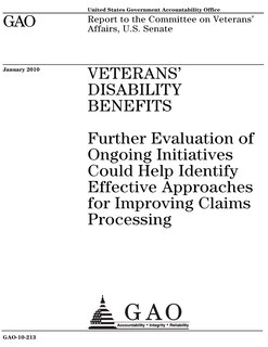 Front cover_Veterans disability benefits